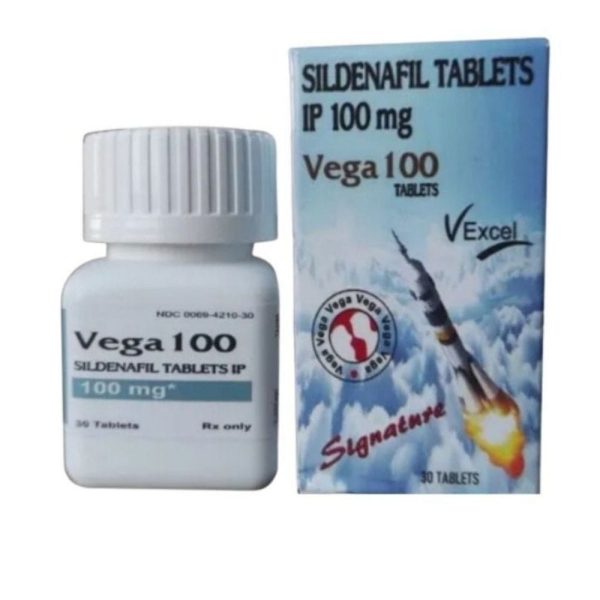 Vega 100 mg 30 lu tablet ürün ambalajı